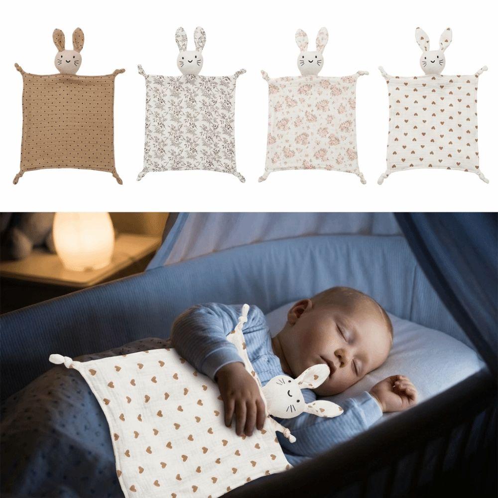 Cotton Security Blanket Double Layer Baby Lovey Cute Soothing Towel Nursery Comfort