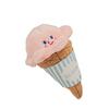 Cute Ice-Cream Shape Plush Dog Chew Toy with Interactive Smell Slow Food Search & Vocal Hidden Treat Features
