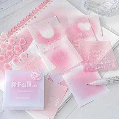 112 Blatt/Box Kawaii Verschmiert Gefärbt Farbverlauf Notizblock Memo Pads Papier Scrapbooking Journal Material Papier Papierwaren