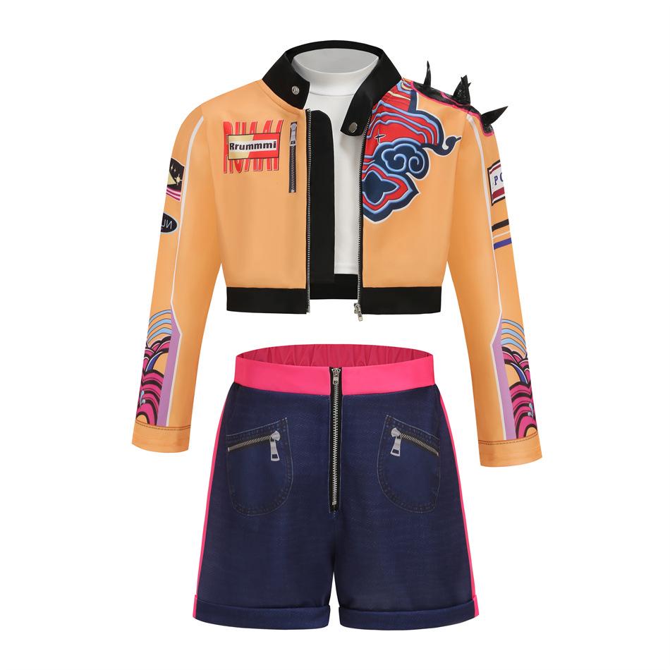 Demon Hunter Team Rumi Zoey K-POP Cosplay Costume Set for Stage Performance