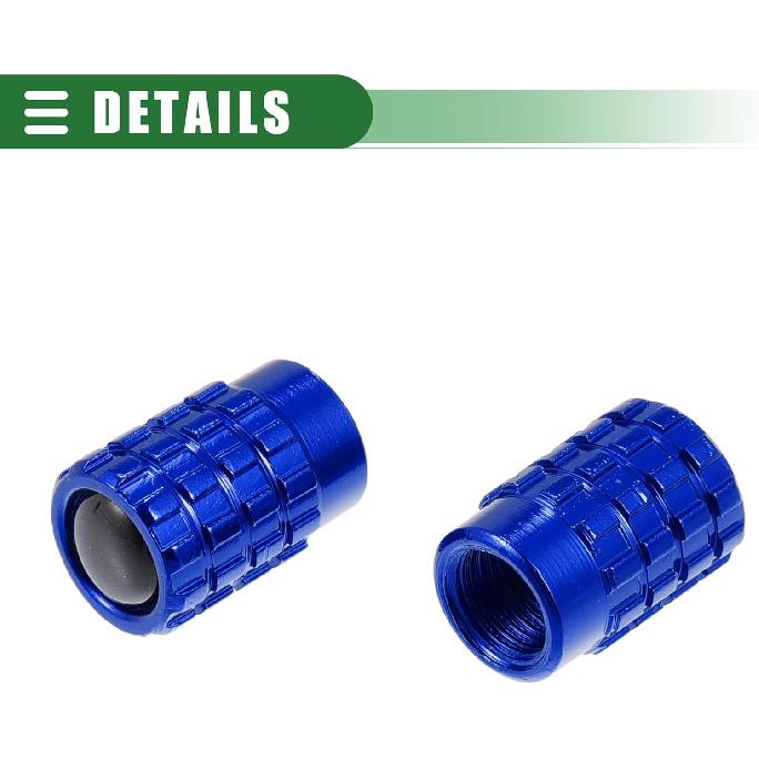 Motoforti Universal Tire Valve Stem Caps Valve Stem Covers for Car SUV Trucks Motorcycles,17mm, Aluminum Alloy, Blue, 4pcs