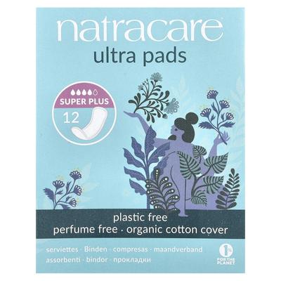 Ultra Pad, Organic Cotton Cover, Super Plus, 12 Packs