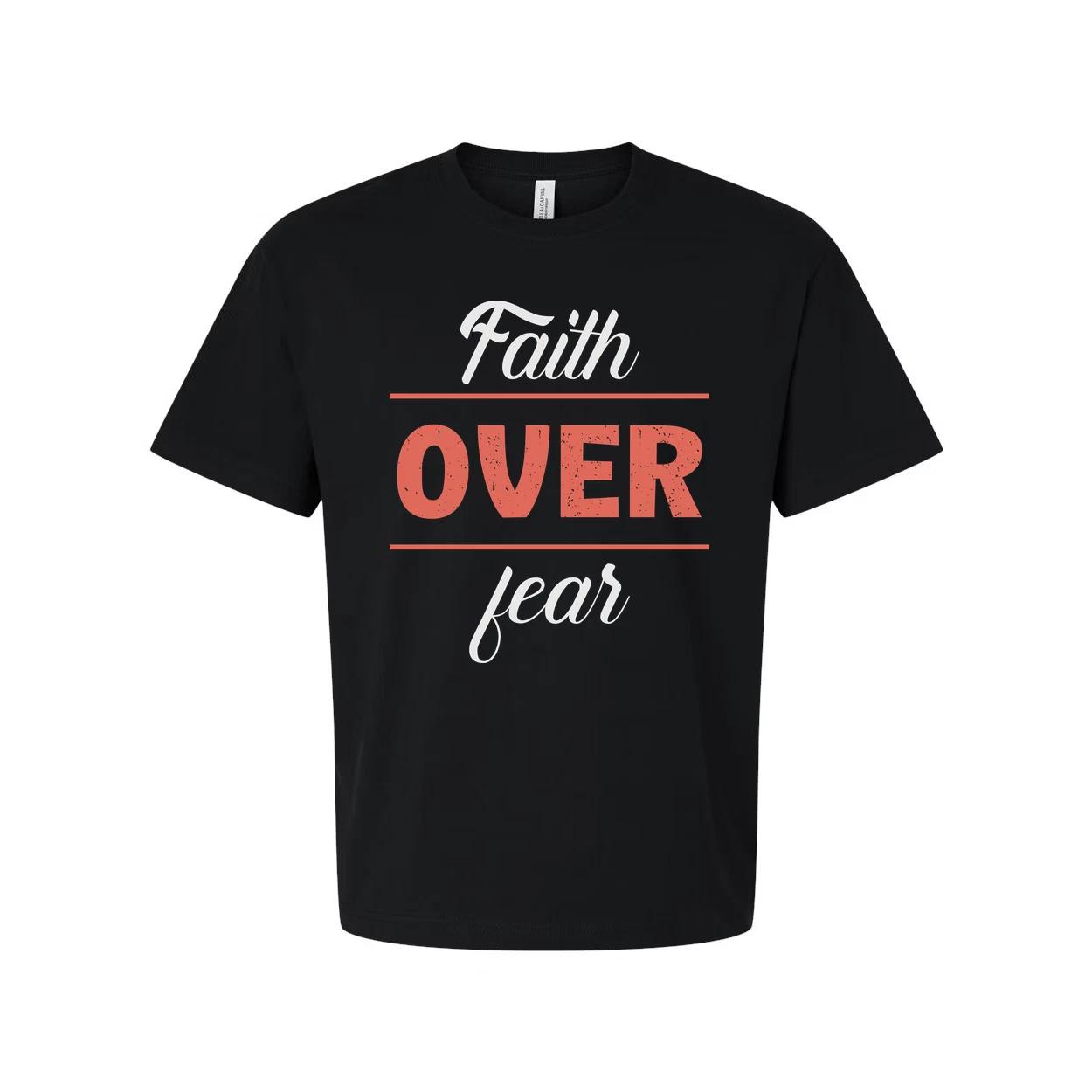 

Faith Over Fear Unisex Graphic T Shirt For Christians And Believers Casual Appar S