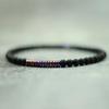 Bracciale in Pietra Naturale Uomo Donna 4mm Bracciale con Perline Piccole Bracciale Meditazione Yoga Occhio di Tigre Mappa Brazalete Pulseira