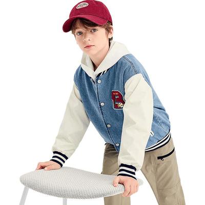 Balabala Kinder Baumwoll-Denim Baseballjacke