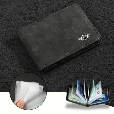QNLT6 Suede Leather Car Driver License ID Card Bag Credit Card Holder Suit For Mini Cooper R50 R53 R55 R56 R60 R61 F54 F55 F56 F60