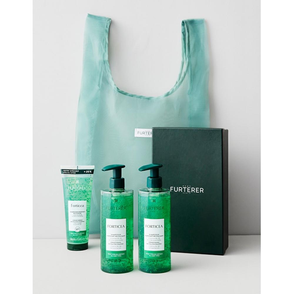 Renehuter New Forticia Super Volume Shampoo 500ml Duo Set  + Forticia Shampoo 250ml  Organza Bag  Gift Box