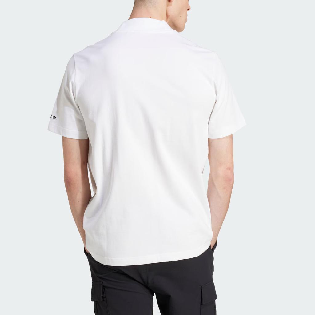 Adidas Originals Graphic Retro Sports Knit Polo T-Shirt Men Tops White JC8367
