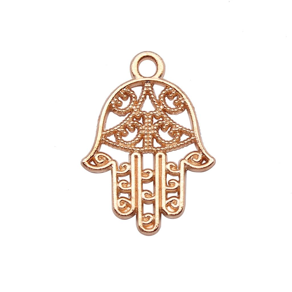 Alloy Hamsa Hand Charms Amulet Pendants For Good Luck Jewelry Making