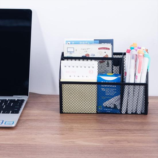 Magnetic Pen Holder 3 Compartments Heavy Duty Metal Fridge Whiteboard School Office Supplies Stationery Storage Organizer Rack