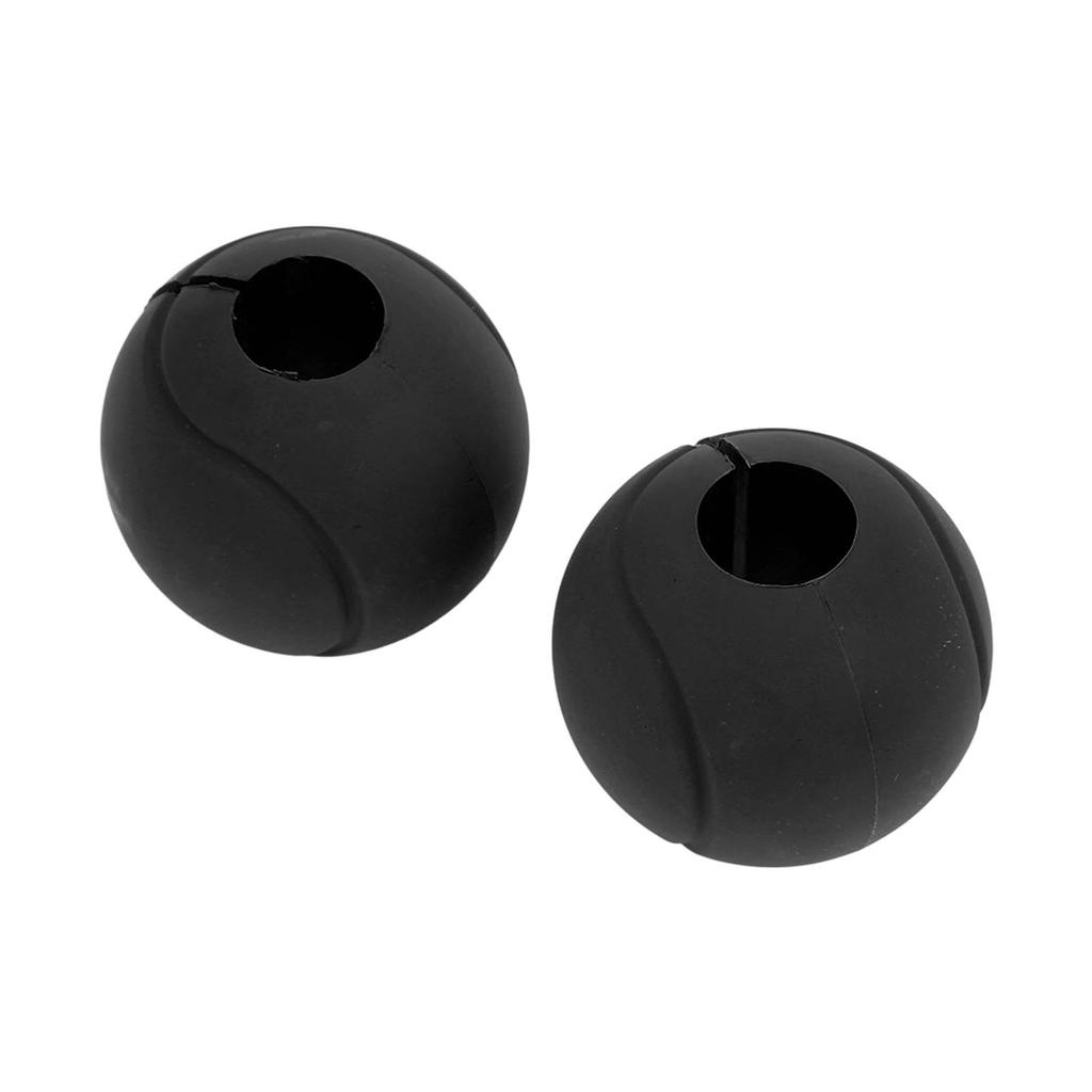 1 Pair of Barbell Dumbbell Curved Bar Grip Round Spherical Silicone Non Slip Thickened Grip for Massive Arm and Muscle Building
