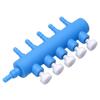 Aquarium Air Control Valves Blue Plastic 2-6 Ways Fish Tank Split-flow Tank Air Pump Accessories