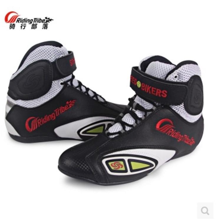 

Motorcycle Riding Shoes Men s Breathable Anti Fall Boots Racing Slip Equipment Supplies 42 чёрный