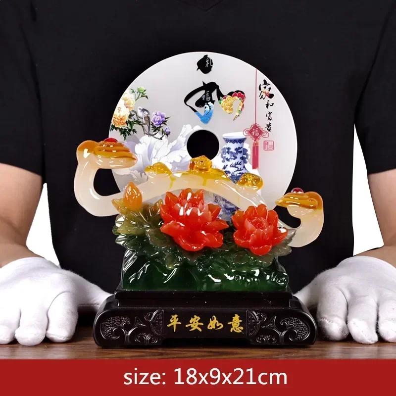Safe Happy Resin Ornaments Crafts Living Room Wine Cabinet Decorations Office Decor Housewarming Gifts Accessories