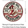 Vintage Motor Oil Tin Sign 8x8 Retro Garage Wall Decor Metal Poster