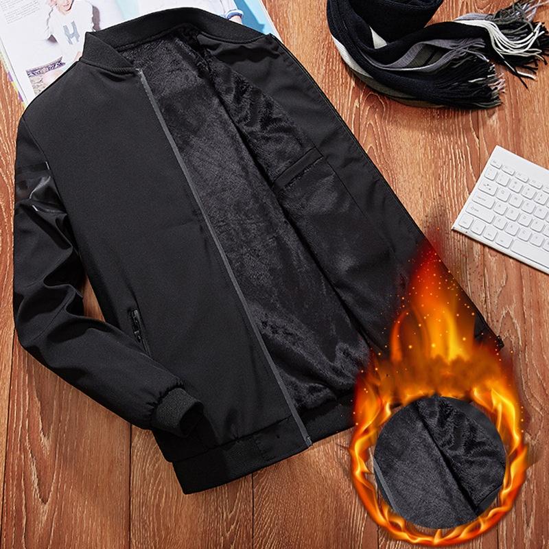 

Мужская зимняя куртка больших размеров, толстая, теплая, с воротником-стойкой, мужские зимние пальто, мужская куртка из флиса, теплая верхняя одежда 5XL L