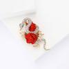 Unique Rose and Snake Brooch Chic Rose And Snake Brooch Artistic Badge Designed For Elites And Artistic Women