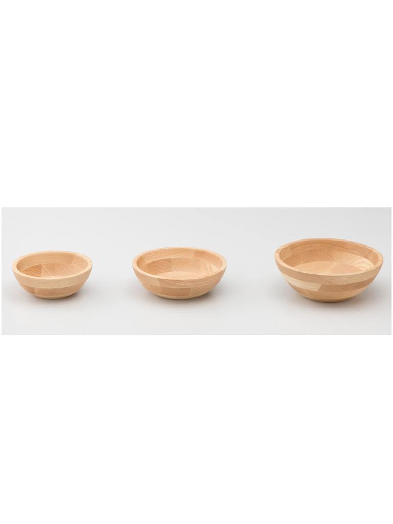 Swanson Shoji Wooden Salad Natural Diameter X Warmth of Stylish Design That Blends In with Your Dining Bowl, Ash, Large, 20.5cm 7.5cm Depth, Wood,