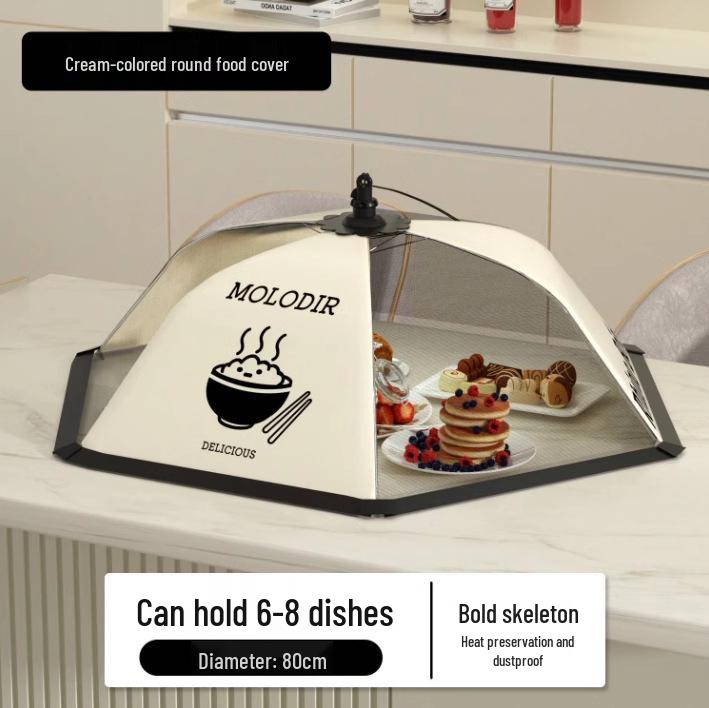 

2025 Foldable Food-Grade Dustproof Dish Cover for Leftovers
