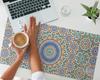 Modern Protective Mouse Mat Geometric Mosaic Pattern 90x45 cm