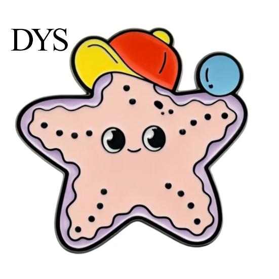 Wear-resistant Animal Brooch Sea Brooch, Cute Marine Creature Creative Metal Badge, Cartoon Summer Style Ocean Styling Hard Enamel Pins for Schoolbag