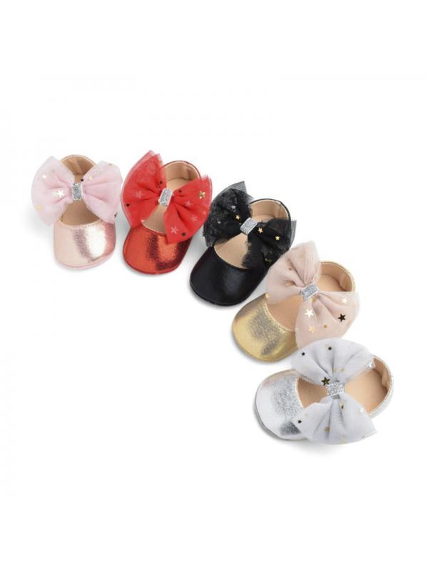 

Обувь для маленьких девочек на плоской подошве с дышащей сеткой и бантом