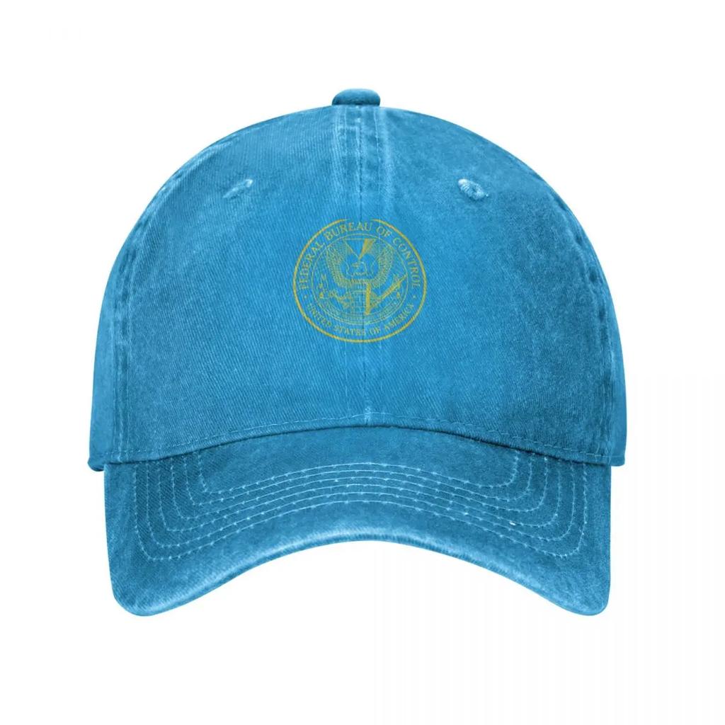 Federal Bureau of Control Control Game Logo Distressed Logo Baseball Cap Hat Beach custom Hat hard hat Golf Women Unisexs