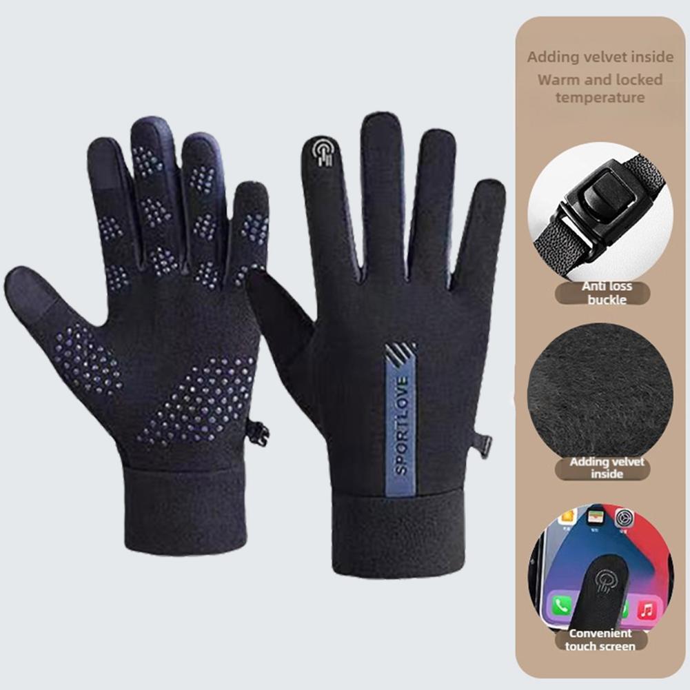 Mănuși de alergare pentru sporturi în aer liber de iarnă cu ecran tactil cald pentru sală de gimnastică mănuși cu degete complete pentru bărbați, femei, mănuși magice tricotate