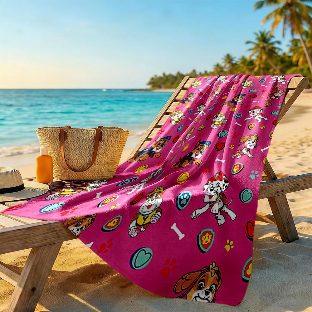 Paw Patrol8 Beach Towel Super Soft Microfiber Quickdry Fabric Comfortable Lightweight Suitable for Swimming, Gym, Camping, Yoga Vacation