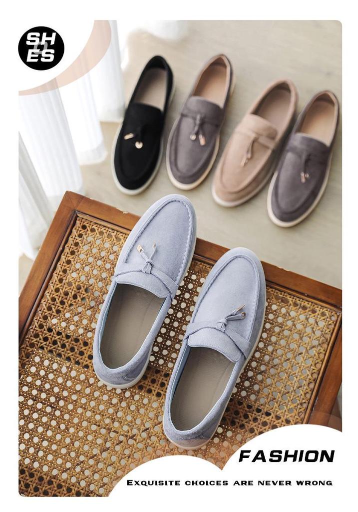 Men's 2025 Summer Slip-On Loafers - Large Size, Flat Bottom