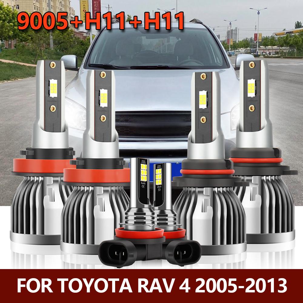 

6x LED Headlight Bulbs 9005 H11 Fog Lights Combo Car Lamp Kit For Toyota RAV 4 RAV4 2005 2006 2007 2008 2009 2010 2011 2012 2013 9005 H11 H11