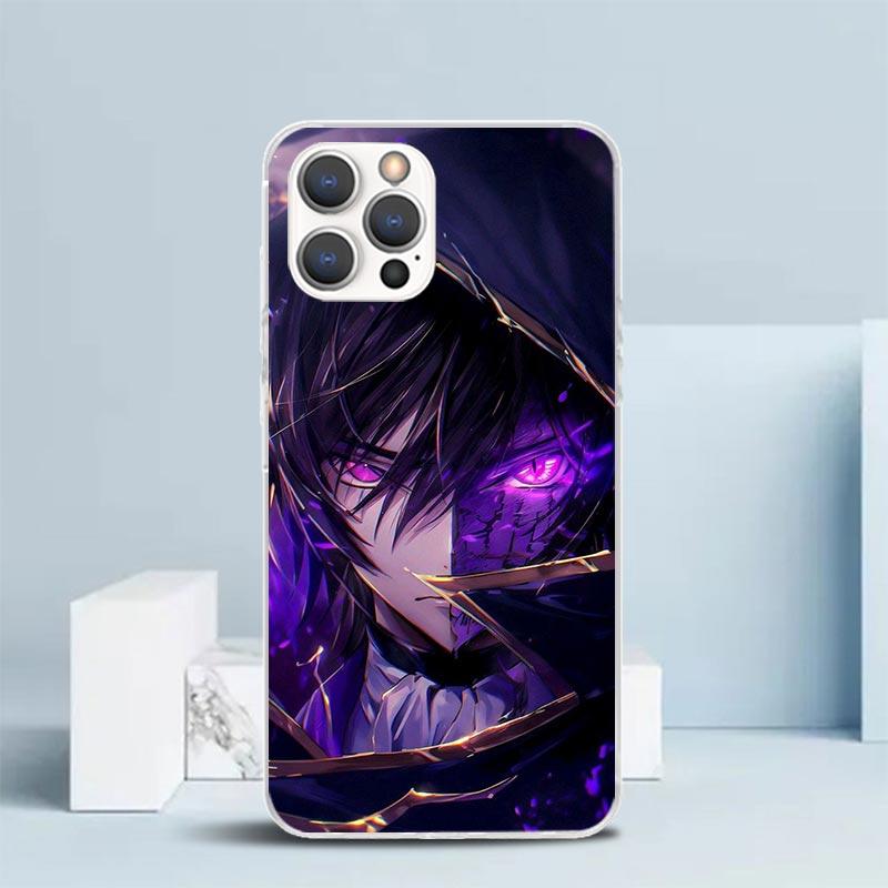 Code Geass Anime Soft Cover for iPhone 16 17 Air 15 14 Pro Max 16E Phone Case 13 Mini 12 11 7 SE 8 Print Pattern Fit Cases 16 17