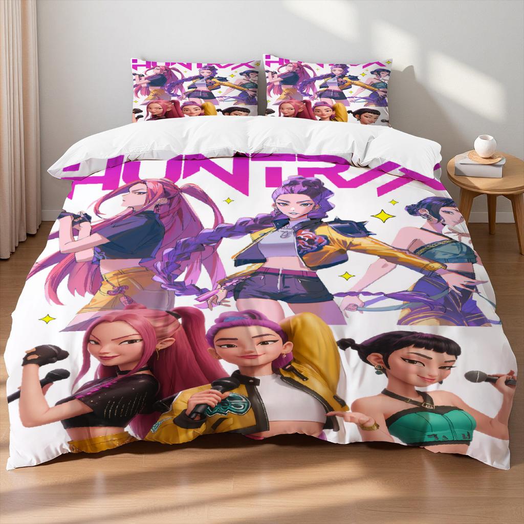 Rumi Lovci Démonů K-pop Dívky Kluci Skupina Tištěný Bez výplně Povlak na Peřinu Více Velikostí Ložnice Kolej Dovolená Dekorace Lůžkovin