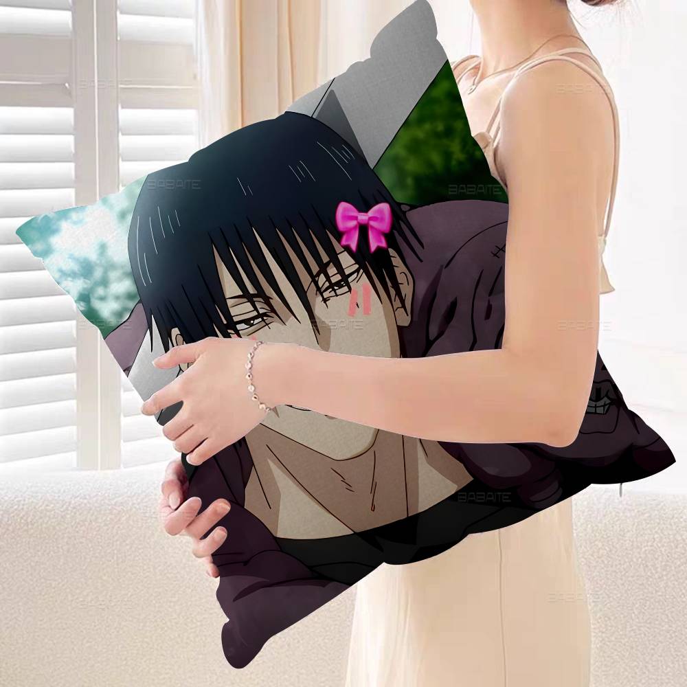 Anime Toji Fushiguro Cushion Cover Pillowcase Upholstery Sofa Throw Pillow Home Decor Pillowcas