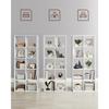 VASAGLE Scandinavian Style Bookcase 10 Compartments Standing Shelf Storage Rack for Living Room Office Bedroom Study Room Divider White
