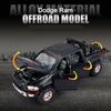 1:32 Ram Trx Pickup Truck Alloy Model With Sound, Light & Spring-Back Action Toy For Adventurous Play