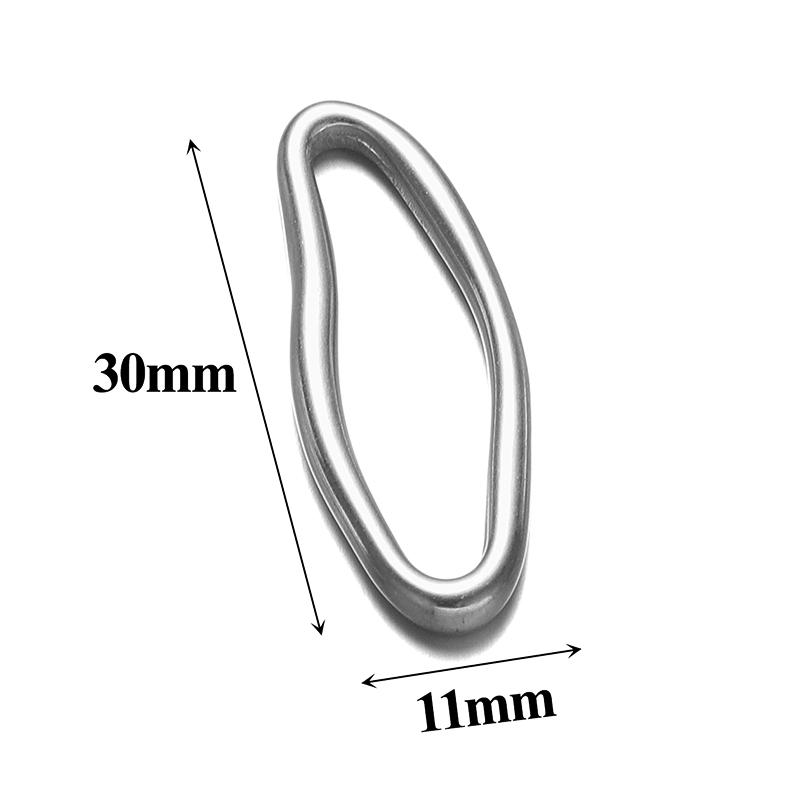 5pcs Stainless Steel Irregular Oval Charms Pendant for DIY Jewelry Findings Earrings Making Necklace Connector Bracelet Supplies