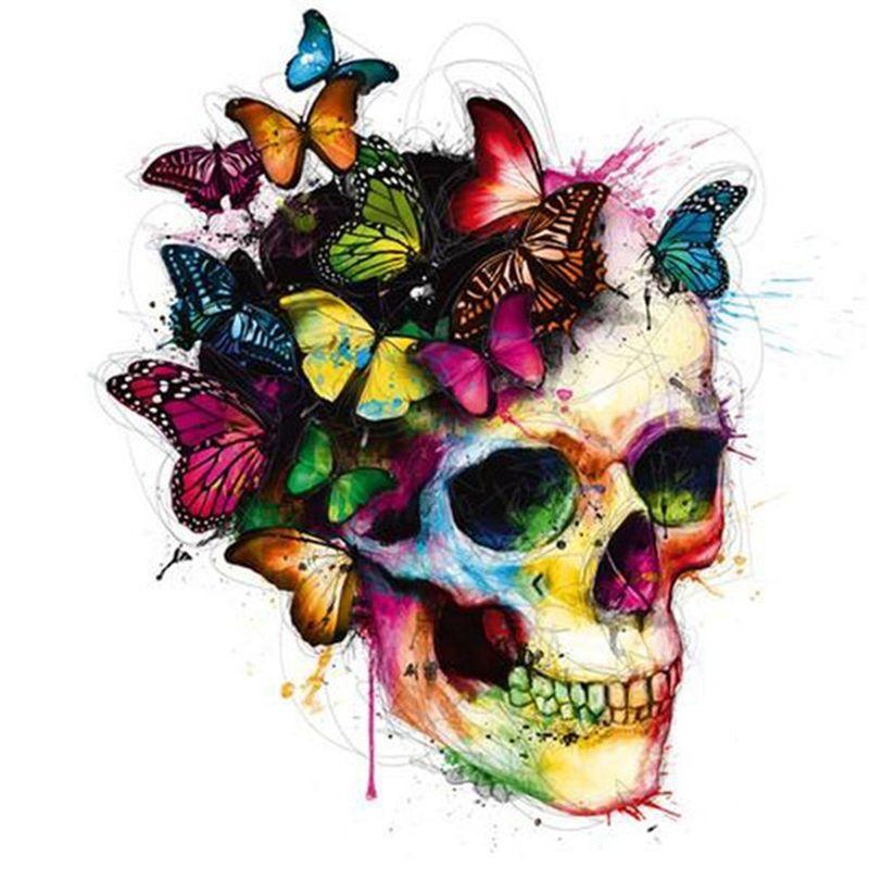 DCIDBEI 40 x 50 cm |5D DIY Diamond Painting kit Completo Rotondo Astratto Diamante Pittura Punto Croce Horror, Hobby Creativi Adulti Kit Casa Decorazione Murale - ragazza di pietra
