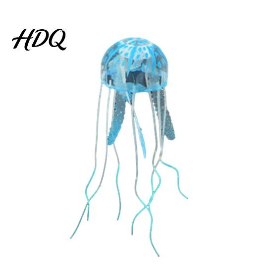 Aquarium Decoration No Fading Faux Jellyfish Soft Silicone Fluorescent Realistic Floating Accessory