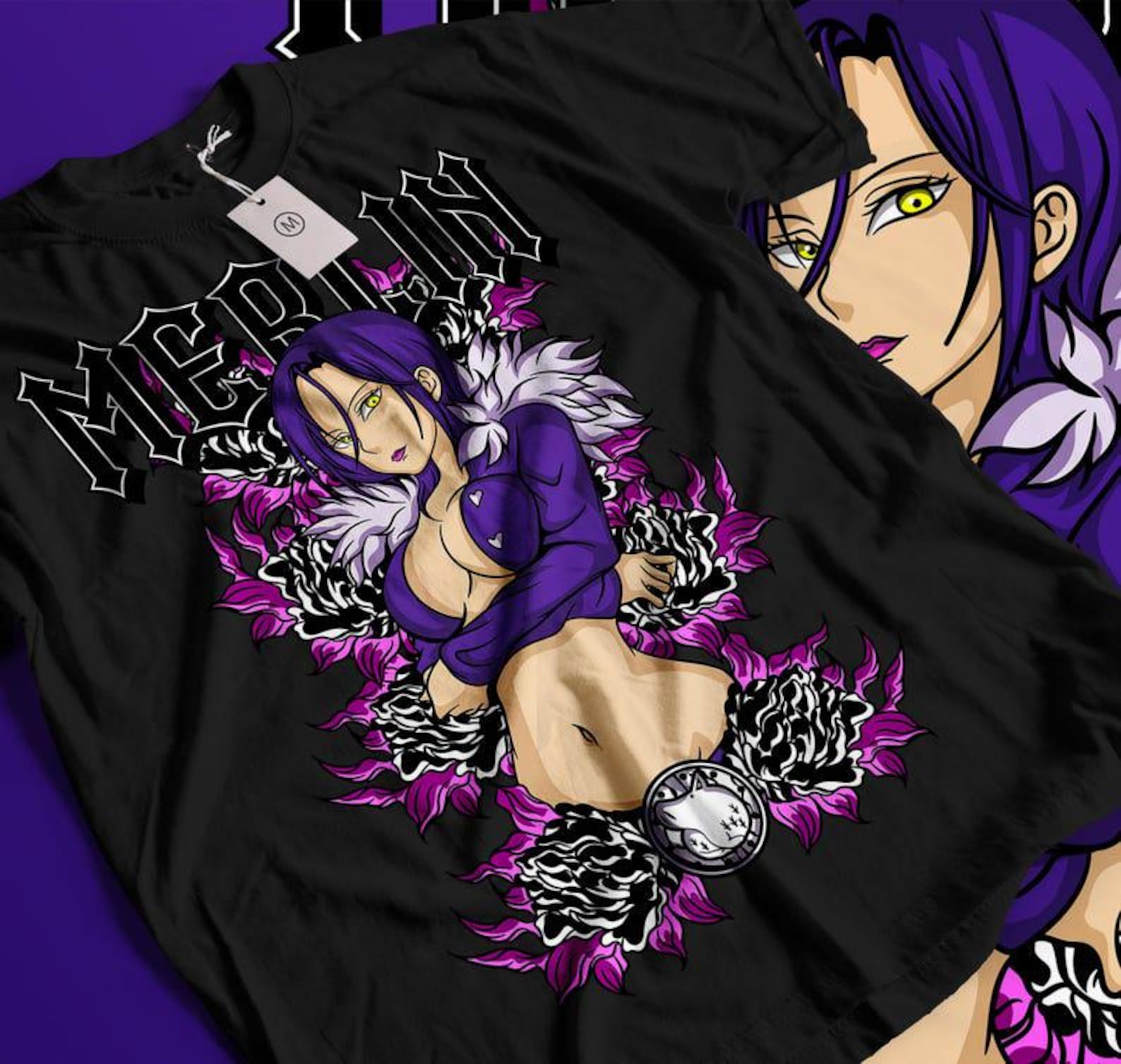 Seven Deadly Sins Anime T-Shirt, Meliodas Ban Escanor Merlin Manga Tee 3XL