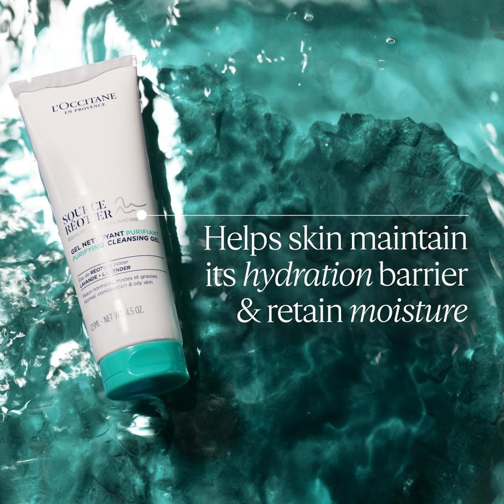 Aqualeotier Cleansing Popular for Men and Women L'OCCITANE Gel, 125mL, Refreshing, Pore-Cleansing,