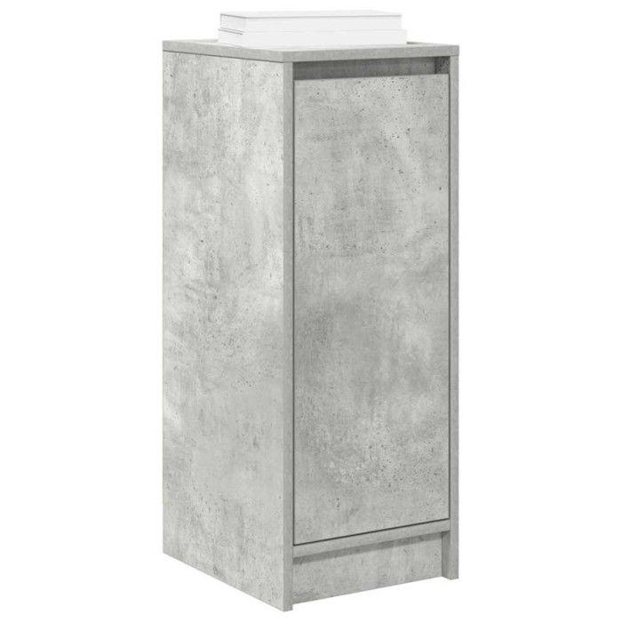 Armoire à chaussures gris béton 29,5x34x76 cm bois d ingénierie