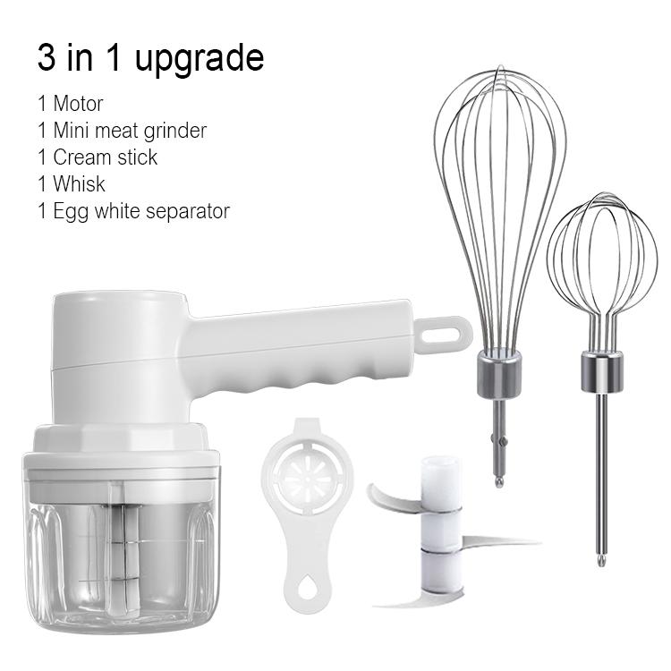 Wireless 3 Speed Mini Mixer Electric Food Blender Handheld Egg Beater Automatic Cream Food Cake Baking Dough Mixer