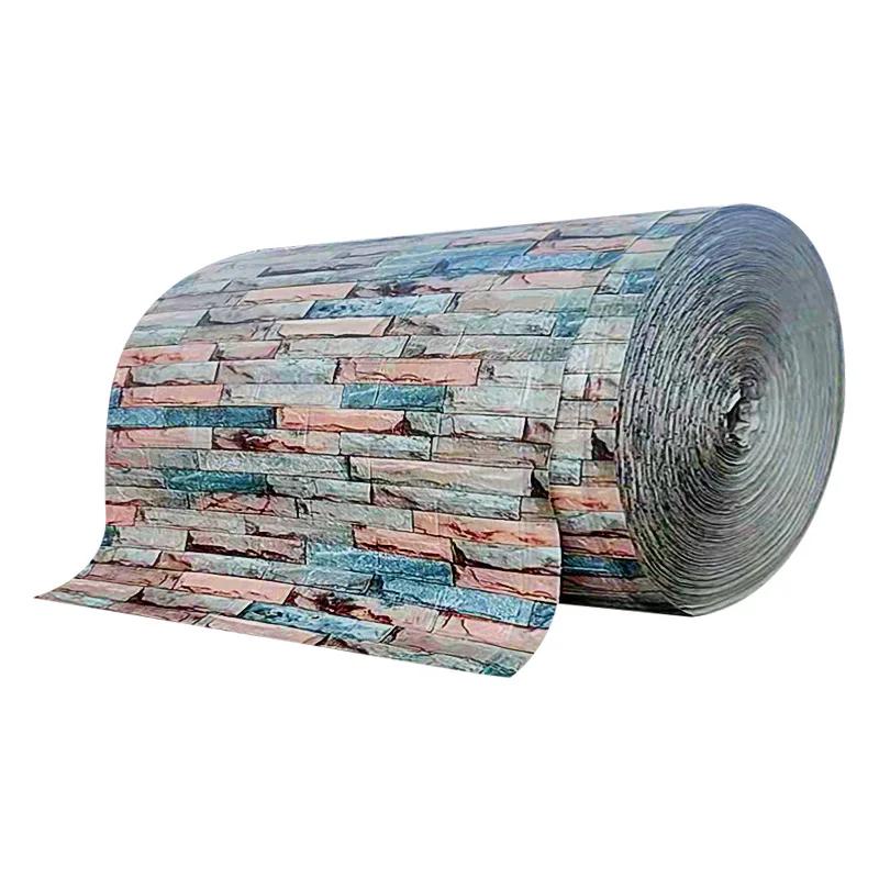 3/5/10m 3D Self-Adhesive Wallpaper Continuous Waterproof Brick Wall Stickers Living Room Bedroom Children's Room Home Decoration