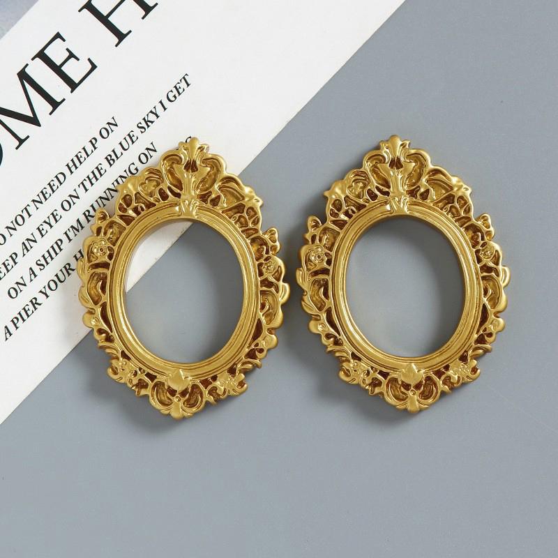 Mini Vintage Resin Picture Frame Cute Antiqued Small Photo Frame for Dollhouse Ornaments Desktop Display DIY Craft Gifts