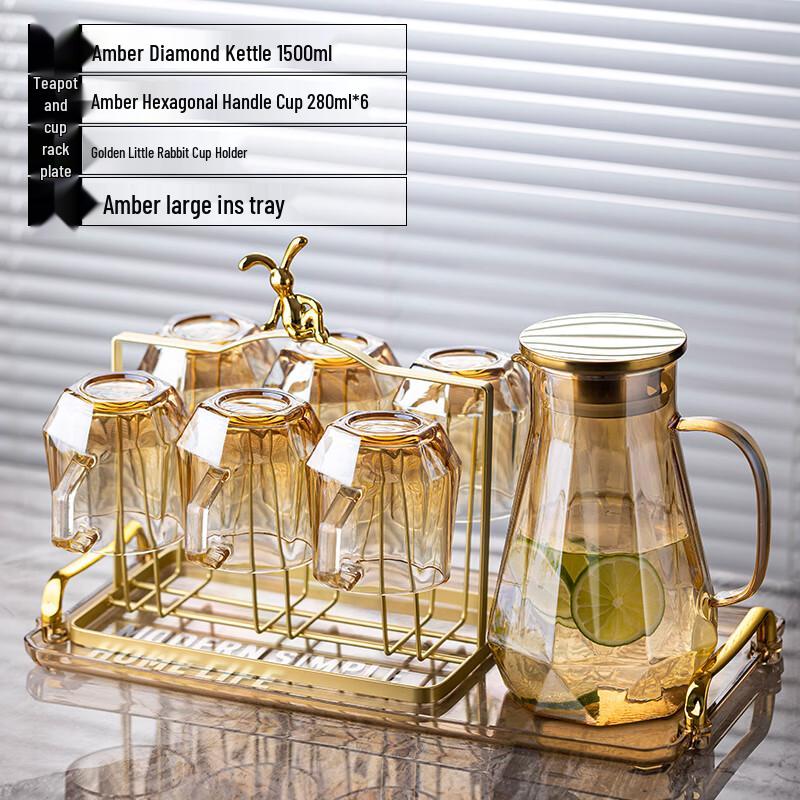 Naijiang Glass Water Pitcher & Cup Set