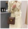 Korean version trendy fashion casual commuter women's shoulder bag European and American retro messenger bag color matching PU small square bag