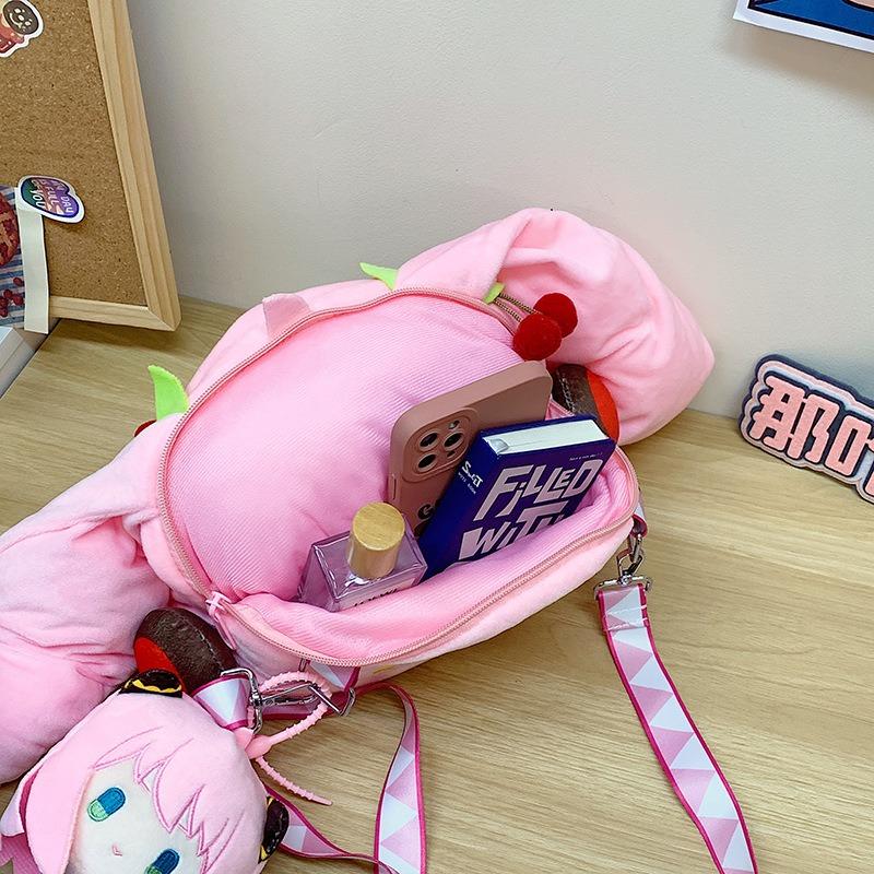 Women's Bag Plush Bag New Messenger Bag Hair Cute Girl Cartoon Handbag Small Bag Hatsune