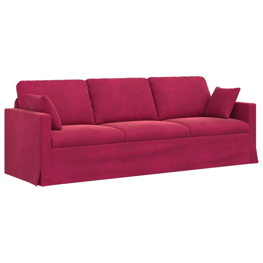 Sofa Burgundy 228 x 78 x 80 cm Velvet