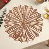 Round Cobweb Table Mat Coasters Hollow Out Heat Insulation Mat Waterproof Non-slip Table Mat